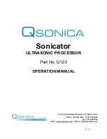 Предварительный просмотр 1 страницы Qsonica Sonicator Operation Manuals