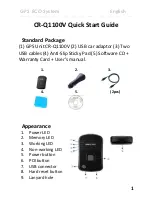 Preview for 1 page of Qstarz CR-Q1100V Quick Start Manual