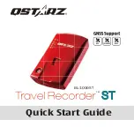 Qstarz Travel Recorder ST Quick Start Manual предпросмотр