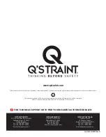 Preview for 20 page of Q'STRAINT QLK-150 Use And Care Manual