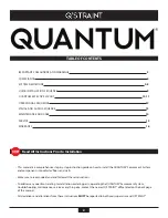 Preview for 2 page of Q'STRAINT QUANTUM Use & Care Manual