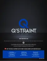 Preview for 18 page of Q'STRAINT QUANTUM Use & Care Manual