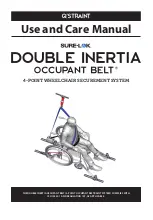 Q'STRAINT SURE-LOK DOUBLE INERTIA OCCUPANT BELT Use And Care Manual preview