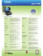 Preview for 2 page of QTek 9000 Product Information