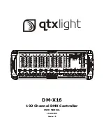 Preview for 1 page of QTX Light DM-X16 User Manual