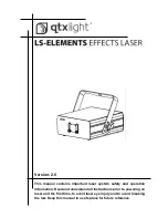 Предварительный просмотр 1 страницы QTX Light LS-Elements Effects Laser User Manual