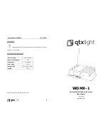 QTX Light WDMX-1 User Manual preview