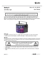 Preview for 1 page of Qtx Derby S User Manual