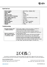 Preview for 5 page of Qtx HZ-1500LED User Manual