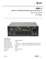 Qtx KAD-2 User Manual preview