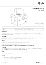 Предварительный просмотр 1 страницы Qtx LED TWISTER IV User Manual