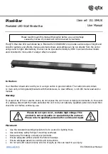 Предварительный просмотр 1 страницы Qtx Pixel-Bar User Manual