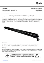 Qtx Tri-Bar User Manual preview