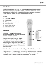 Preview for 2 page of Qtx U-MIC Series User Manual