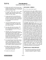 Preview for 8 page of Quackenbush 230QGDA Series Operating And Safety Instructions Manual