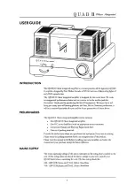 Preview for 3 page of Quad Electroacoustics QUAD II Classic Integrated Owner'S Manual