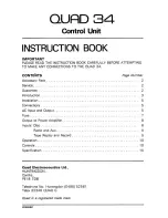 Предварительный просмотр 2 страницы QUAD 34 Instruction Book