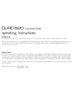 Предварительный просмотр 4 страницы QUAD 520 Instruction Book