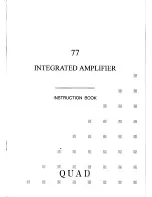 Предварительный просмотр 1 страницы QUAD 77 Instruction Book