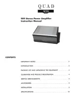 Preview for 2 page of QUAD 909 Stereo Power Amplifier Instruction Manual