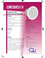 Preview for 1 page of QUAD CONCOURSE C4 Datasheet