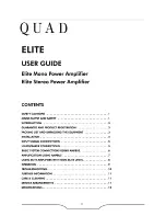 Preview for 3 page of QUAD Elite Mono Owner'S Manual