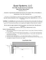 Preview for 5 page of QUAD EZ-4000 Owners And Installation Manual