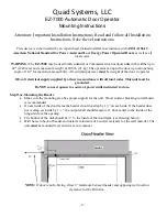 Preview for 9 page of QUAD EZ-7000 Owners And Installation Manual