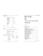 Preview for 3 page of QUAD L-ite Owner'S Manual