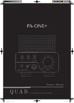 Preview for 1 page of QUAD PA-ONE+ Owner'S Manual