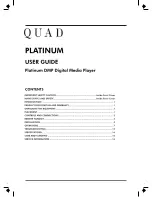 Preview for 3 page of QUAD platinum DMP Owner'S Manual