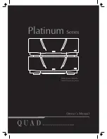 Preview for 1 page of QUAD Platinum Series Owner'S Manual