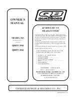 Предварительный просмотр 20 страницы QuadBoss QBRT12544 Owner'S Manual