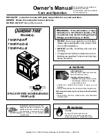 Preview for 1 page of Quadra-Fire 7100FP-GD-B Owner'S Manual