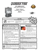 Preview for 1 page of Quadra-Fire COLUMBIA BAY Installation And Operation Manual