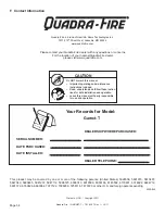 Preview for 54 page of Quadra-Fire GARNET-MBK Owner'S Manual