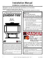 Предварительный просмотр 1 страницы Quadra-Fire HUDBAY-FS Installation Manual