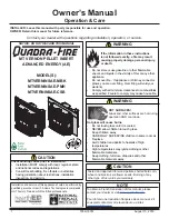 Quadra-Fire MT VERNON Owner'S Manual preview