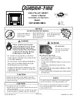 Quadra-Fire PELLET INSERT CB1200MI-MBK Owner'S Manual And Installation Instructions preview