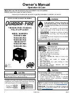 Quadra-Fire TREKKER-MBK Owner'S Manual preview