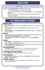 Preview for 2 page of Quadro Q tv Quick Reference Manual