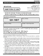 Предварительный просмотр 21 страницы Quadro QH-18BT Instruction Manual