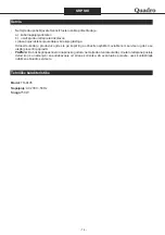 Preview for 16 page of Quadro TR-K105 User Manual