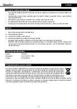 Предварительный просмотр 13 страницы Quadro TR-K501 User Manual