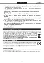 Preview for 4 page of Quadro TR-K605M WHITE User Manual