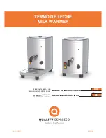 Quality Espresso Milk Warmer Operating Instructions Manual preview