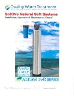 Quality Water Treatment SoftPro Natural Soft Series Installation, Operation And Maintenance Manual preview