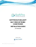 Preview for 1 page of Quality Water Treatment SoftPro Installation Manual