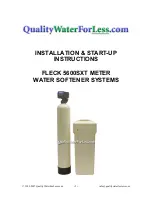 QualityWaterForLess.com Fleck 5600SXT Meter Installation & Start-Up Instructions preview