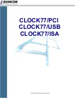 Quancom CLOCK77/PCI Manual preview